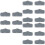 18Pièces Accessoires Casque Casque Liner Gris Lavable Snap 6