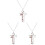 3Pièces Colliers Baseball Croix En Acier Inoxydable Colorés 2