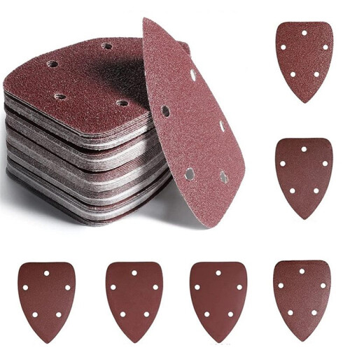 Multi Tool Sanding Pads, 60 Pcs Mouse Detail  SanderPads, 5 Hole Sanding Sheets Assorted for Sander SandersPads