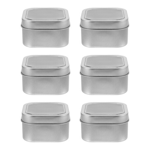 12Pièces Boîtes En Tôle Argentée Pour Rangement 1