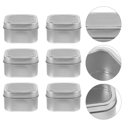 12Pièces Boîtes En Tôle Argentée Pour Rangement 1