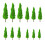 24Pièces Mini Arbres Décoratifs Plastique Vert Pour Décor 2