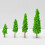 24Pièces Mini Arbres Décoratifs Plastique Vert Pour Décor 5