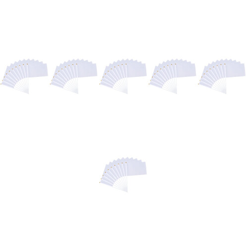 120Pièces Drapeaux Blancs Maniables Pour Courses Célébrations 2