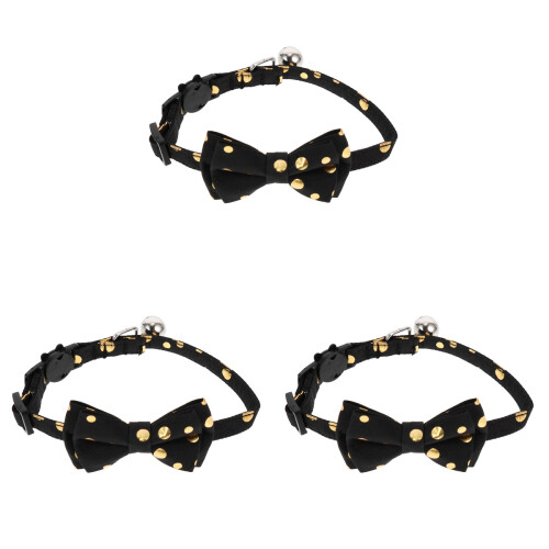 3Pièces Colliers Adorables Pour Chats Avec Nœud Décor 2