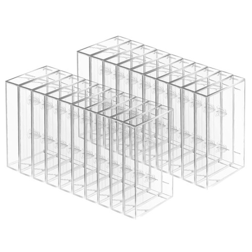 50-Pack Audio Cassette Storage Cases - Clear Plastic Cassette Tape Cases Box- Audio Storage Replacement Boxes