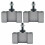 6Pcs 250-001 0XA Quick Change Tool, Turning Tool Holder Steel Material Holder 3
