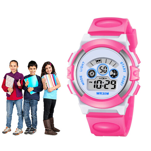2Pièces Enfants Silicone Étanche Analogique Rose 2