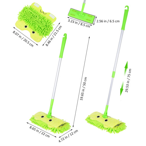3Pièces Balai Jouet Enfant Vert Mini Pour Pretend 2