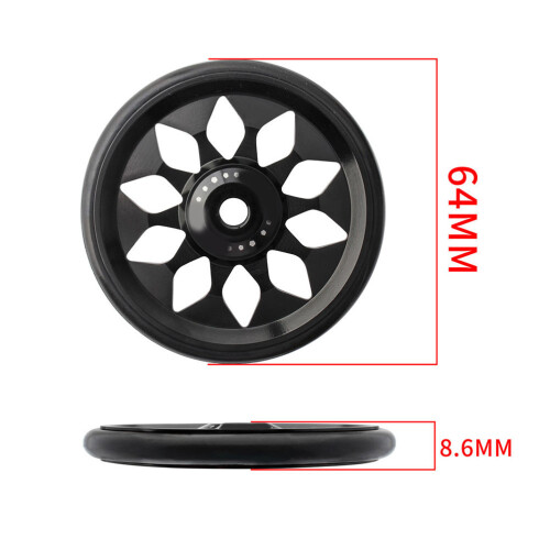 2Ensembles Roues Faciles Pour Pliant Noir Aluminium 1