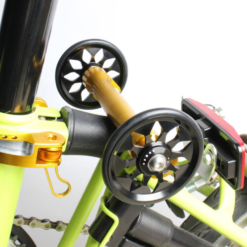 2Ensembles Roues Faciles Pour Pliant Noir Aluminium 2