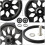 2Ensembles Roues Faciles Pour Pliant Noir Aluminium 5