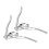 3Paires Poignées Aluminium Argent Pour Guidon Course 2