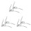 3Paires Poignées Aluminium Argent Pour Guidon Course 3