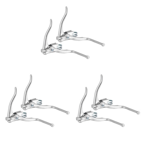 3Paires Poignées Aluminium Argent Pour Guidon Course 2