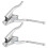 3Paires Poignées Aluminium Argent Pour Guidon Course 10