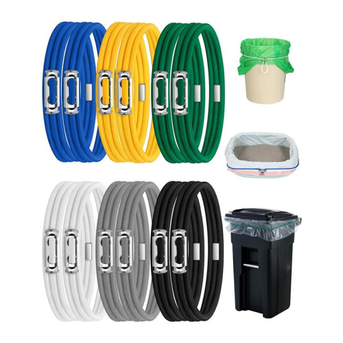Adjustable Elastic Rope Garbage Bin Multifunctional Beach Chair Strap Elastic Band Garbage Bin Bag 2