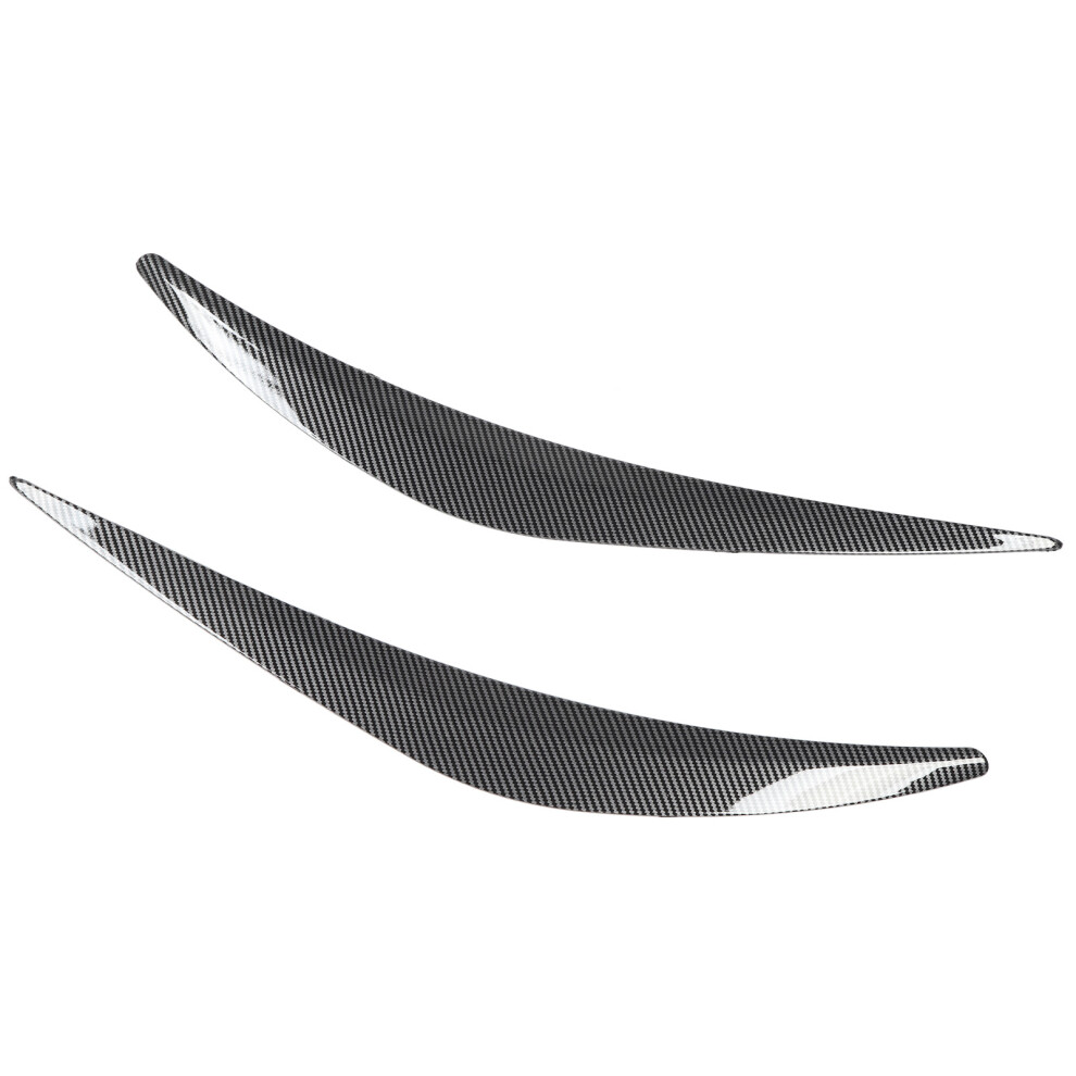 2Pcs Headlight Eyebrow Trim For Infiniti Q50 2014-2023 Carbon Fiber Style 9491387996177