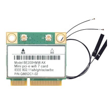 WiFi 7 PCI-E WiFi Card BE200 BE200HMW 8774Mbps 2.4G/5G/6Ghz for  5.4 802.11BE Network Adapter Internal Antenna