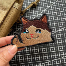 Cat Embroidery Patch You are Great Badge Encourage, DIY Bag Sticker for Clothing Backpack,B