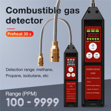 LD610 Combustible Gas Leak Detector Sound Alarm Combustible Methane C4H10 H2 Gas Leak Tester 100-9999ppm Gas Tester
