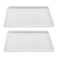 6Pcs Clear Plastic Kitchen Cutlery and Bowl Organizing Water Tray