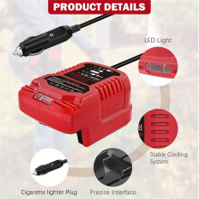 Car Charger for Craftsman 20V Li-Ion Battery Automotive Charger Lighter Plug for CMCB201 CMCB202 CMCB204