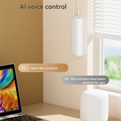 2Pcs Tuya  Roller Blind Robot Rechargable Automatic Curtain Motorised Shutter Opener Support Voice Control 2