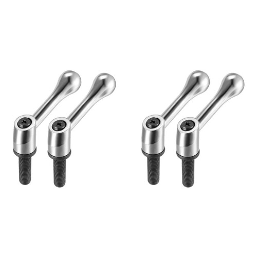 4pcs M12 X 40mm Handle Adjustable Clamp Lever Threaded Button Ratchet Male Threaded Stud Knob Lock