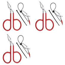 3X Kabelbinderöffner, Kabelbinder-Entferner-Werkzeug Aus Edelstahl, Kabelbinder-Schneidewerkzeug mit Silikongriff