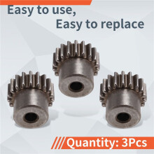 3PCS 3.175mm Shaft Steel Pinion Motor Gear 32DP 48DP 64DP M0.6 for 1/10 1/8 RC Car 3650 3660,19T