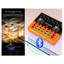 Professional Sound Card Live Sound Mixer Streaming Live Broadcast Podcast Recording Studio Equipment Voice Changer