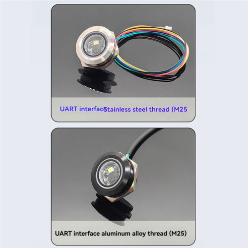 GM861-LED White Fill Lighting 2D/1D USB/UART DC3.3V QR Code Round Barcode Module Scanner Metal Enclosure Black 2