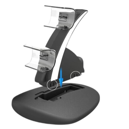 PS5 Controller Oplader - Zwart - Dubbel laadstation met LED-indicator 2