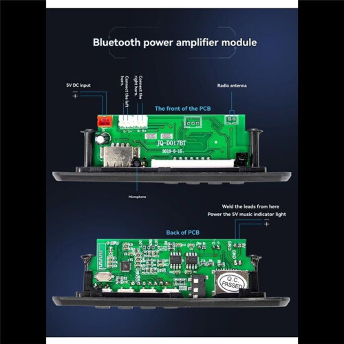 FM Radio DIY Electronics Kit  5.0-Compatible Speaker with Voice-Activated Level Indicator DIY Electronics Kit 2
