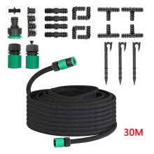 30M Drip Hose Set Soaker Hose Set Porou Pipe Garden Drip Irrigation Watering Kit