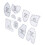 10pcs Acrylic Bear Sewing Pattern Ruler Set, Reusable Quilting Tools M 12 inch 1