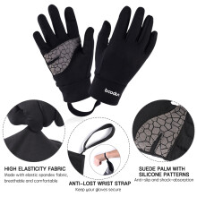 Kids Cycle Gloves 46g Anti-Slip Black 4-12Y
