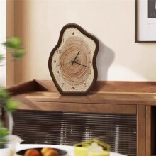 Onregelmatige Houten Wandklok, Woondecoratie, Woonkamer, Eetkamer, Tafelklok, Ornamenten, Breng Natuurlijke Schoonheid in Uw Huis