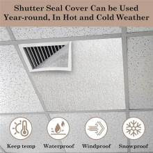Attic Fan Cover, Insulation Cover with -Strips Fits to 39" X 55" for Whole House Fan, Attic Vent, Air Vent