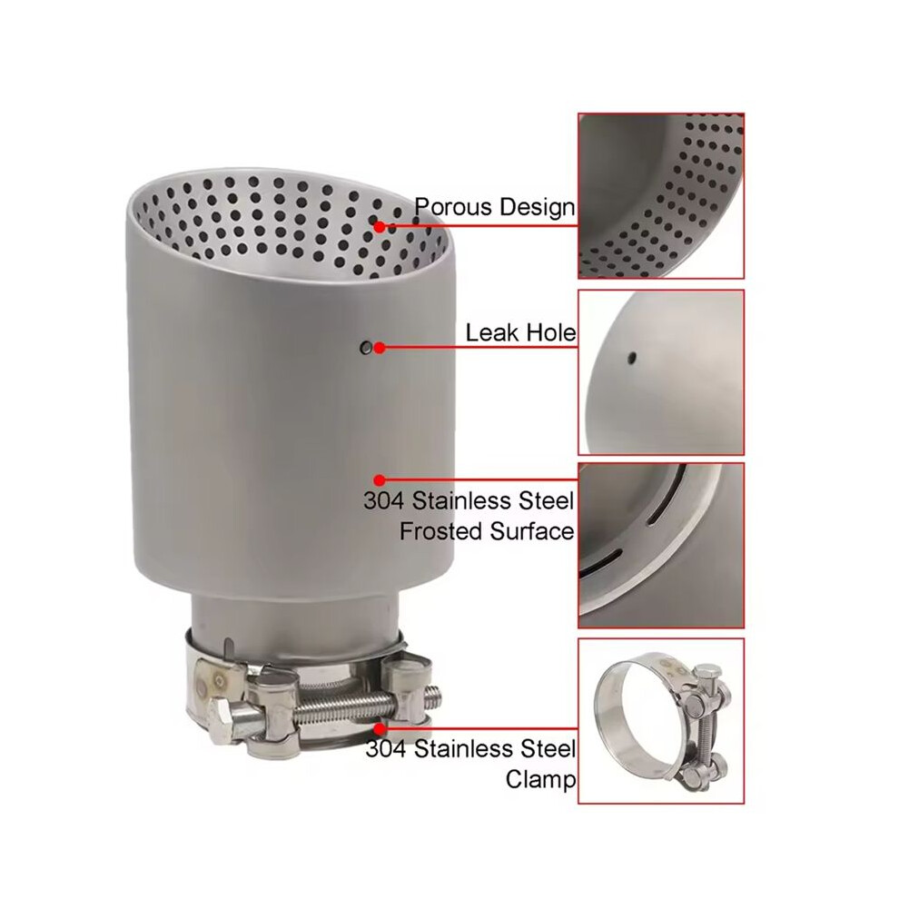 Car Exhaust Muffler Tips Pipe Systems Accessories Sound Weaken Stainless Steel Muffler Tip Exhaust 63Mm 4711842239782