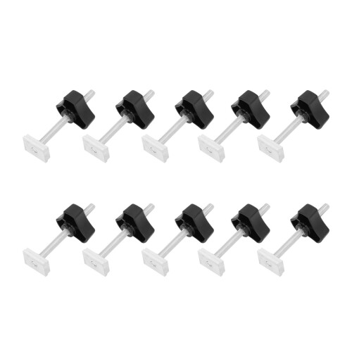 Ergonomic Design T Track Knobs Fixtures Hardware Replacement Knobs Clamping Knobs With Full Thread Outer Bolts Washers Included Universal Use Sturdy 2