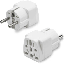 2-teiliger Reiseadapter, Universal-Steckeradapter, UK-auf-Frankreich-Steckeradapter, USA-auf-Frankreich-Steckeradapter
