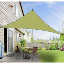 Green - 4*4*4M Triangular Awning Sun Shade Sail for Outdoor - Outdoor Shade Sail, Single Awning