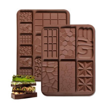 Schokoladentablettenform, Dubai Schokoladentablettenform, 2-teilige Schokoladenform aus Silikon, ideal für Schokoriegel, Wachse