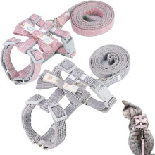 Verstelbaar nylon kattentuig, kattentuig voor kleine honden, kattenriem voor kleine katten en honden, oefenharnas voor huisdieren [W408]