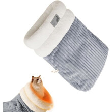 44 * 37CM kattenbed grotslaapzak | Slaapzak voor kleine huisdieren | Halfgesloten huisdierverstopplaats | Slapende knuffelgrot | Drielaags huisdierbed