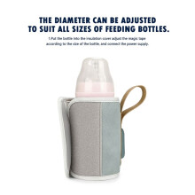 Baby Bottle Warmer Bag USB Powered Heater Insulated Heating Bag Travel Portable in Car Heater Warm Milk Thermostat