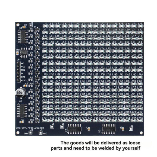 DIY Electronic Kit 256 LED Dot Matrix Advertising Screen Kit Light-Emitting Diode SMD Soldering Component Training Kit 2