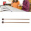 Coffee Mallets for Marimba Rubber Heads Solid Wood 6